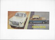 1960 Rover car brochure: Rover 3-Litre (P5) + Rover 80 & 100 (P4)
