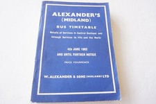 1962 Alexanders Midland Area Scotland Scottish Bus Timetable RGC