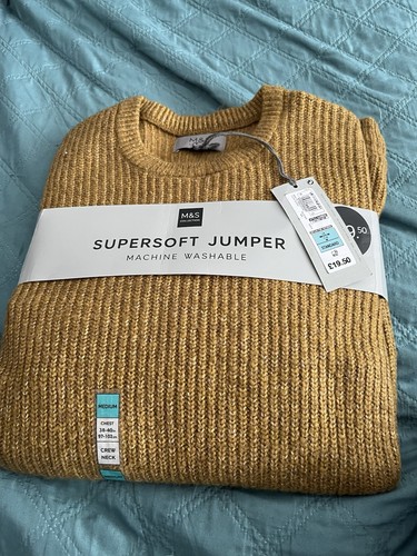 Supersoft crew mustard - m&s,