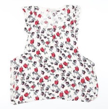 Karen Cole Womens White Floral