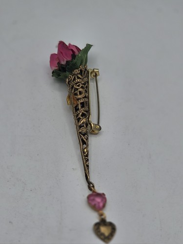 Vintage tussie mussie brooch - vintage,