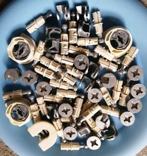 Job Lot of Metal Cam Locks & Screws Fixings For Flat Pack Furniture etc