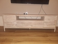 Next Jefferson wide Tv unit white wash wood 