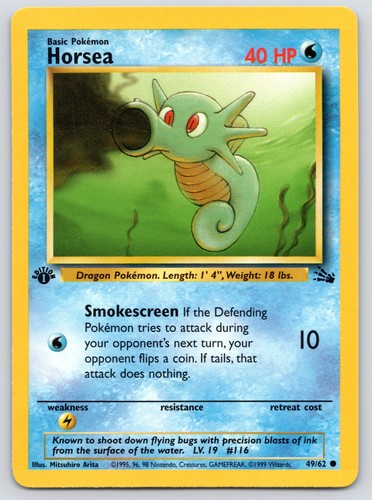 Horsea 1st edition common - horsea,