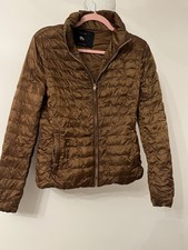 Zara Brown Lightweight Feather Jacket – Zip Up – Size 12