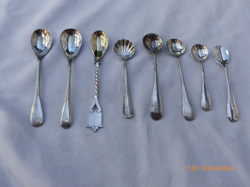 Vintage silver plate salt - plate,