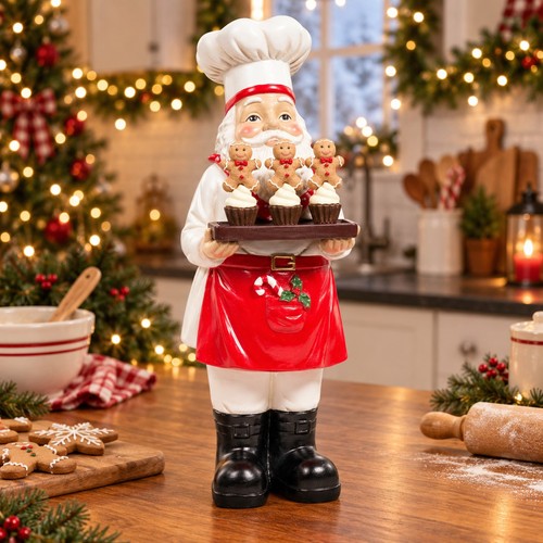Chef santa ornament festive - ornament,