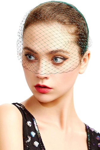 Babeyond 1920s fascinator mesh - 1920s,