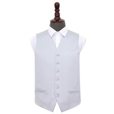 DQT Mens Waistcoat Satin Plain Solid Formal Casual Wedding Vest