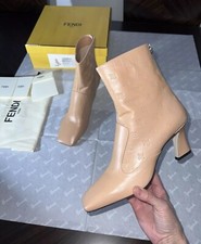 FENDI FF Monogram Freedom Ankle Boots Size 40 UK 7 RRP £810 NEW BOX