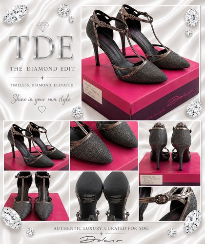 Dolcis glitter bar heels uk - glitter,