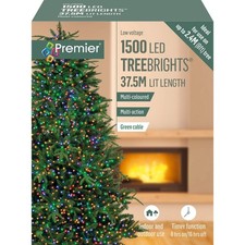 Premier 1500 LED Multi-Action TreeBrights Christmas Tree Lights with Timer MULTI