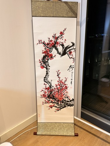 Hand painted chinese red plum - chinese,