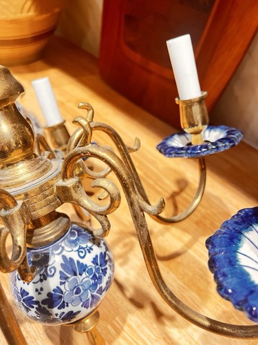 Delft light chandelier - delft, blue