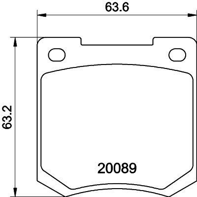 Mintex front brake pad set - front,