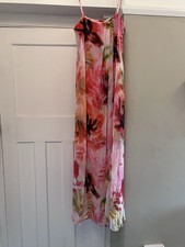 Wallis Limited Edition Floaty Floral Dress, Coral Colour Under Garment Size 12