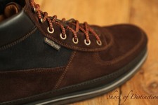 Russell & Bromley Brown Blue Suede Black Leather Boots Shoes Men's UK 7 US 8