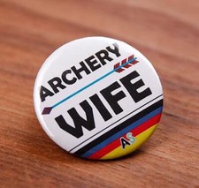 ArrowSocks"Archery Wife" Round Badge (37mm)