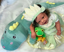 AA Ethnic Blossom as baby Princess Tiana by A.Arcello reborn artist Peg Spencer