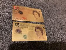 £5 &£10 UK Gold foil Bank