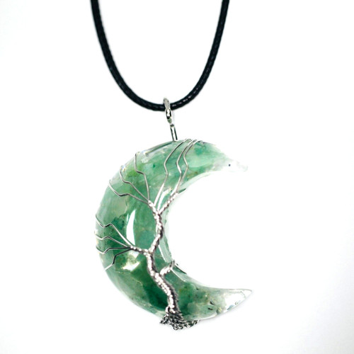 Moon shape jade - jade, stone