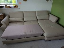 Beige Storage Sofa Bed Corner Sofa L-Shape (PTP)
