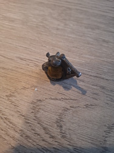 Vintage miniature hippo - miniature,