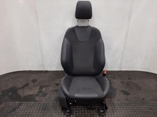 2011 FORD FOCUS Mk3 O/S Right Drivers Black Leather / Cloth FRONT SEAT
