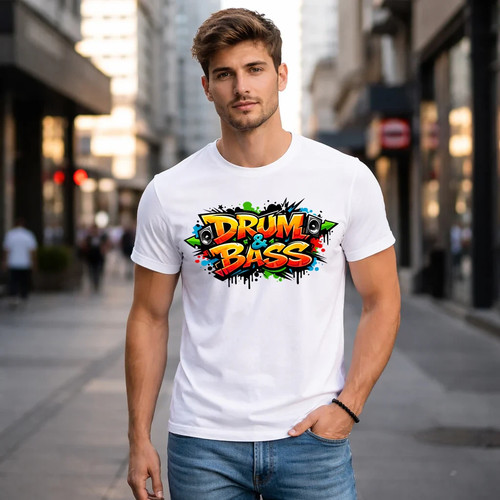 Drum bass graffiti - bass, t-shirt