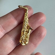 Vintage Gold Saxophone Brooch