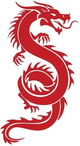 Large tribal red dragon - tribal,