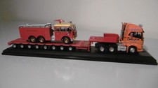 Oxford Truck Volvo FH Unit CROUCH Recovery Low Loader & Fire Engine load 1:76