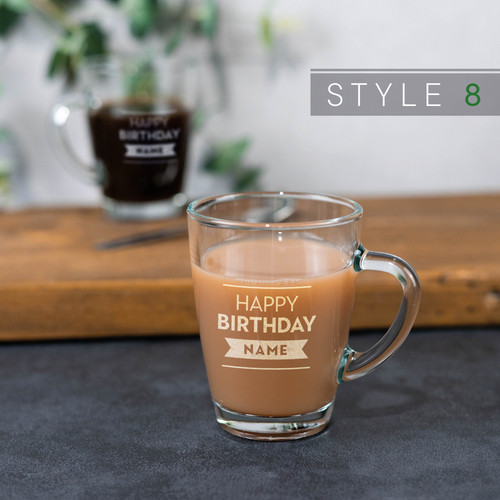 Personalised glass coffee - personalised, mug