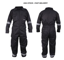 Men Black Coverall Overall