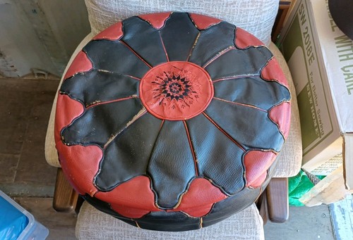 Vintage moroccan leather - moroccan,