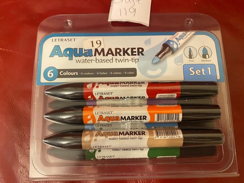 Letraset aqua marker pen set - letraset,