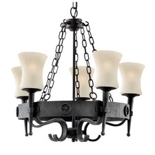 5 Lights Black Finish Ceiling