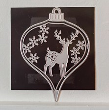 Christmas Dies - Large Bauble with Deer & Snowflakes