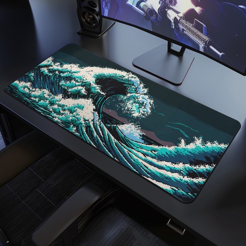 Pixel great wave japanese - pixel,