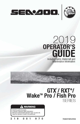 Sea doo owners manual - owners, book