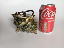 Lovely Vintage Majolica Ceramic Conch Shell Design Small Tea For One Teapot