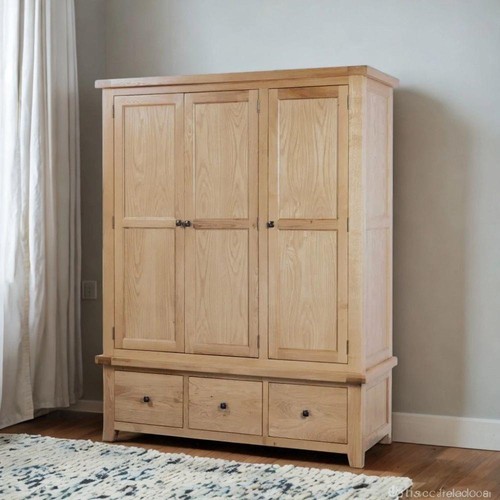 Solid oak triple - triple, wardrobe