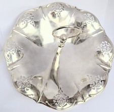 HOKA Vintage German Silver Plated Serving Tray Cakes