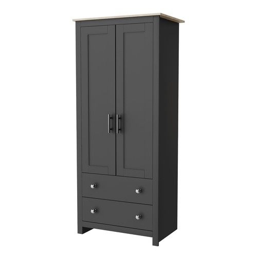 Door wardrobe with drawers - wardrobe,