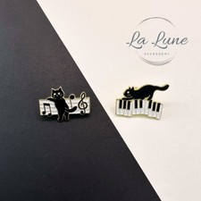 Black Cat Kitty Musical Notes