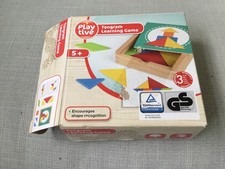 Tangram learning game wooden shape recognition ages 5+