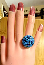 Round Murano style glass ring