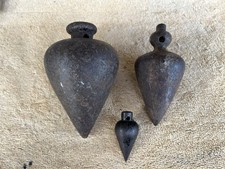 3 Set Old Steel Plumb Bobs