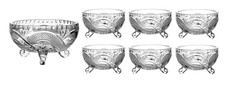 7pc footed glass - glass, set