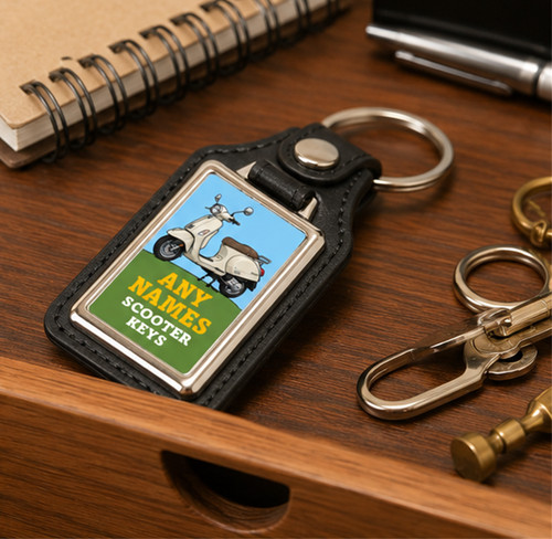 Personalised scooter keyring - personalised,